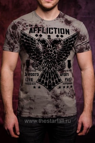Affliction | Футболка мужская FLYING STEEL DUSK A20804 перед