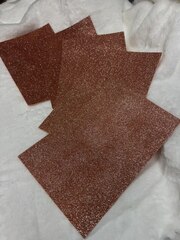 Фоамиран глиттерный 2 мм, А4, цвет - бронзовый - 5 штук