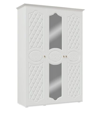 С/Г Престиж шкаф 3-х (Белый матовый, белый)