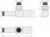 Сунержа 32-1400-1212 Вентиль угловой (цилиндр) G 1/2" НР х G 1/2" НР (Золотой шёлк)