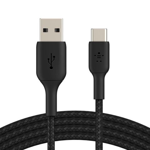 Кабель Belkin BoostCharge USB-A to USB-C Braided Cable, 3м, черный