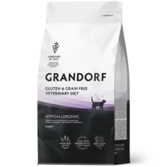 Сухой корм GRANDORF VETERINARY DIET Cat HYPOALLERGENIC Полнорационный диетический корм для кошек с пищевой аллергией или непереносимостью, кролик 0,4кг