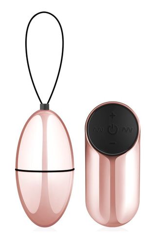 Розовое виброяйцо New Vibrating Egg с пультом ДУ - EDC Rosy Gold RG002
