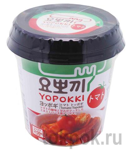 Токпокки (рисовые клецки) Yopokki с томатным соусом, 120 гр