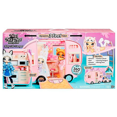 Автомобиль домик для модных кукол Na Na Na Surprise розовый (Уцененный товар)