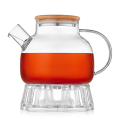 Чайник заварочный стеклянный с подогревом для свечи