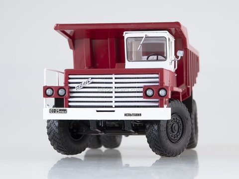 BELAZ-540 Dumper exhibition red-white 1:43 Dealer models BELAZ