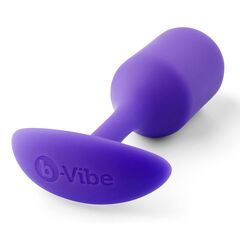 Фиолетовая пробка для ношения B-vibe Snug Plug 2 - 11,4 см. - 