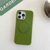 Силиконовый чехол Silicon Case с MagSafe для iPhone 12, 12 Pro (Зеленый)