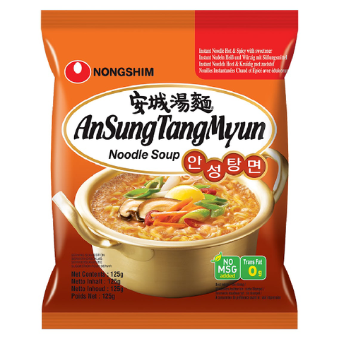 Лапша рамен овощная AnSung TanqMyun Nongshim, 125 гр