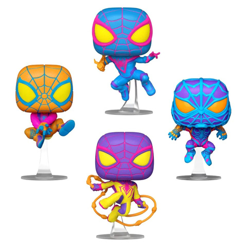 Funko POP! Marvel. Spider-Man: Miles Morales (Blacklight Exc) 4PK