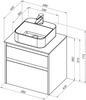 Aquanet 242575 Тумба Nova Lite 60 2 ящ. цв. бел. глянец (242575)
