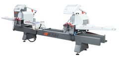 Автоматический торцовочный двухпильный станок с ЧПУ BSM CK500 по ПВХ и алюминию