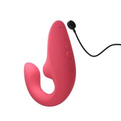 Розовый вибромассажер для двойной стимуляции Womanizer Blend - 