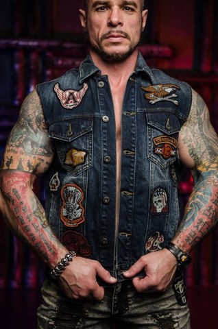 Affliction | Жилет джинсовый мужской JUST RIGHT 110OW284 перед