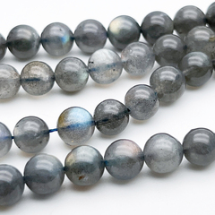 Лабрадор бусины, диаметр около 8-8,4 мм, цена за 11 шт (1/4 нити)