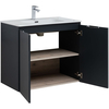Aquanet 277527 Тумба Алвита new 80 подвесная 2 дв. цв.антрацит (277527)