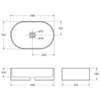 BelBagno BB1497 Раковина керамическая накладная, овальная BB1497, 500x320x120