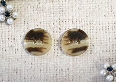 Пуговицы костюмные, d 1,8 см, 2 прокола, коричневый