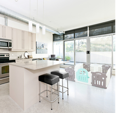 Ifam Большой детский манеж Marshmallow Plus, серый/белый