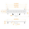 RGW 60212060-01 Душевой лоток Drain Leo-20-60 600