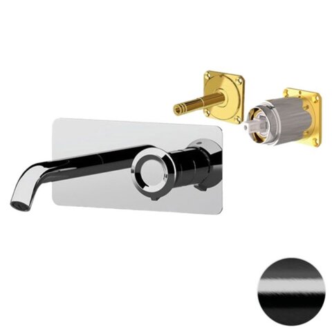 Remer Element ET15KBCFP Смеситель для раковины, черный брашированный хром