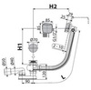 Слив-перелив с наполнением Alcaplast A564CRM1-80