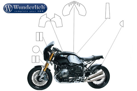 Прозрачные наклейки для защиты краски VentureShield BMW R NineT