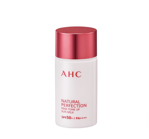 AHC Natural perfection pink tone up sun milk spf 50+ pa++++
