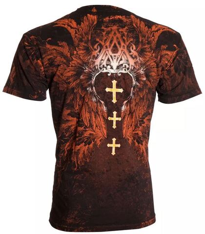 Archaic | Футболка мужская HINSLEY Black Orange AM736BO от Affliction спина