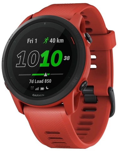 Умные часы Garmin Forerunner 745 NFC, красный (magma red) (010-02445-13)