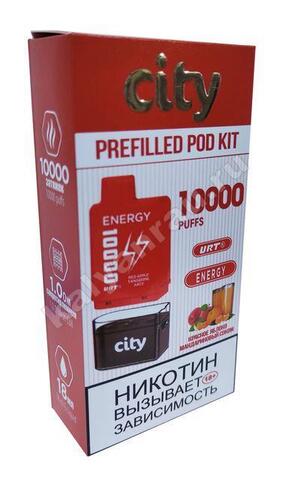 City Energy POD Kit Красное Яблоко Мандариновый Сок 10000 затяжек