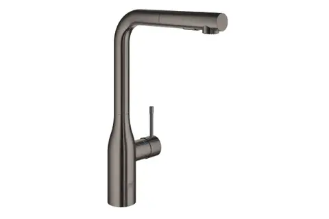 GROHE Essence 30504A00 Смеситель для кухонной мойки с вытяжным изливом 2jet, темный графит глянец