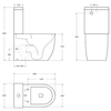 BelBagno BB2141CPR/BB902SC Унитаз-компакт безободковый BelBagno SFERA-R BB2141CPR/BB902SC