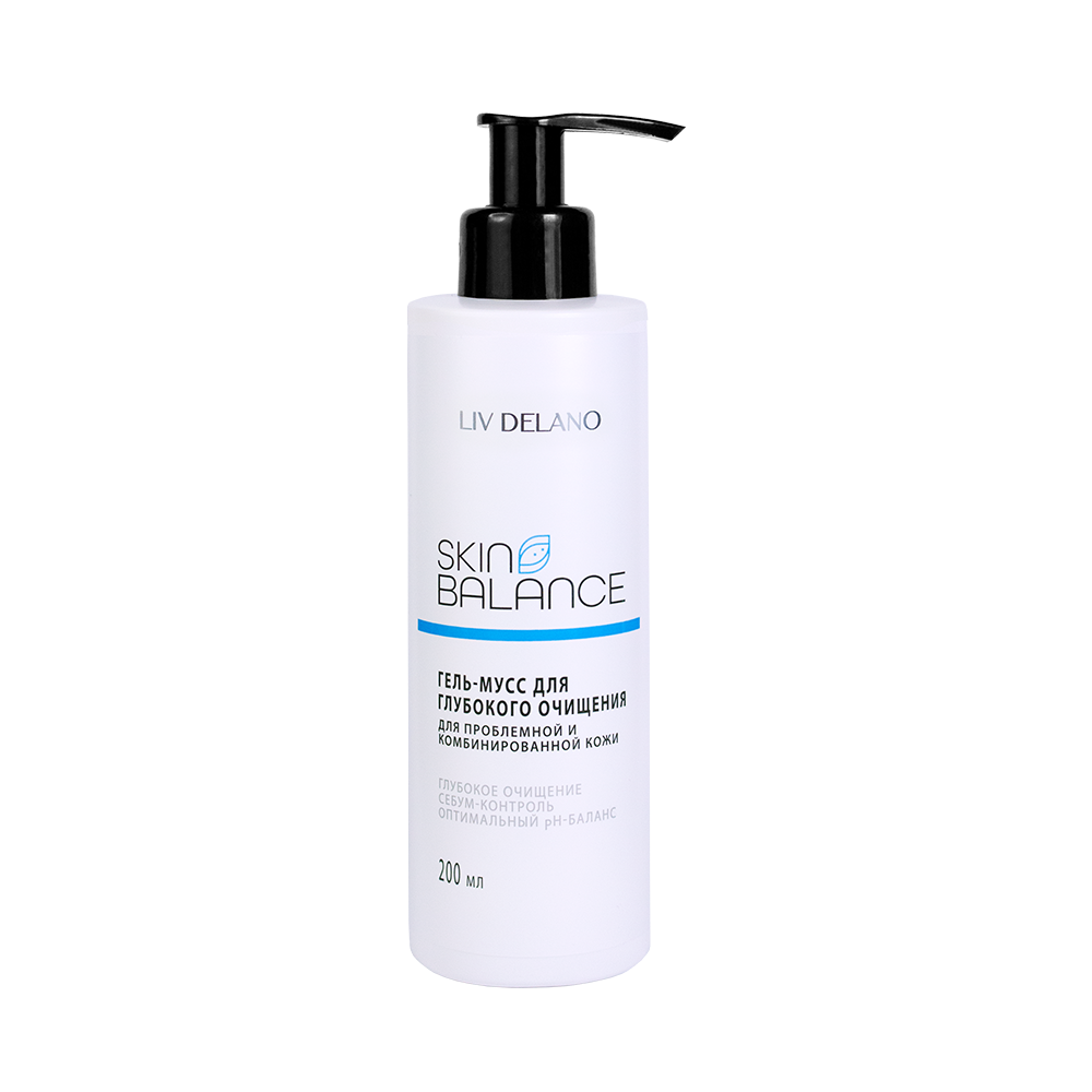 Liv-delano Skin Balance Гель-мусс для глубокого очищения, 200 мл