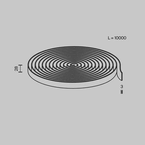 Токопроводящая текстильная лента Maytoni Conductive textile tape parity TRX130-1.10LG