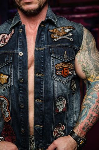 Affliction | Жилет джинсовый мужской JUST RIGHT 110OW284 перед детали