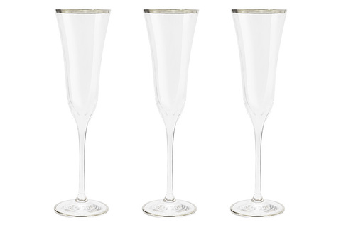 Набор бокалов для шампанского 6шт 175мл Same Сабина платина