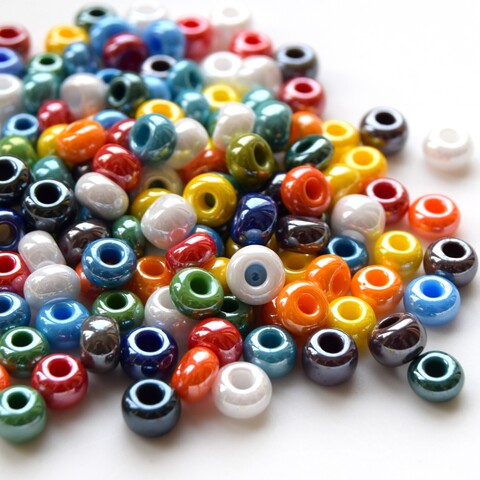 Бисер чешский полосатый Preciosa 391-99001-8, размер 6/0