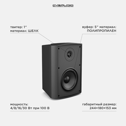 CVGAUDIO NF5TBL Настенная Public Address акустическая система 100V