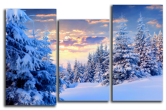 Модульная картина "Красивая зима"