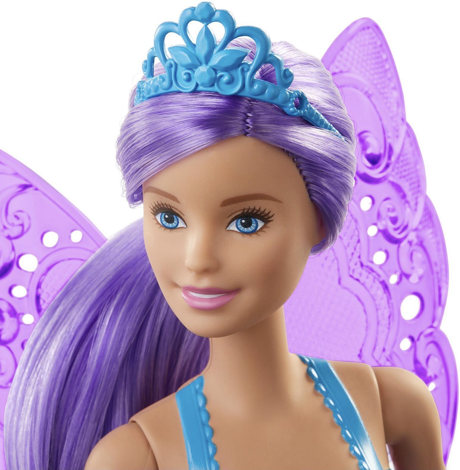 Кукла Barbie Mattel Dreamtopia Барби Фея с фиолетовыми волосами и съемными  крыльями GJJ98 купить в Москве | Доставка по России.