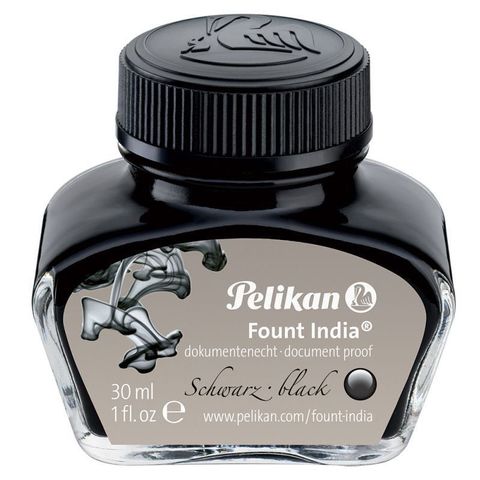 Флакон с чернилами Pelikan Fount India 78 (PL221143) черный чернила не смывающиеся 30мл для ручек перьевых