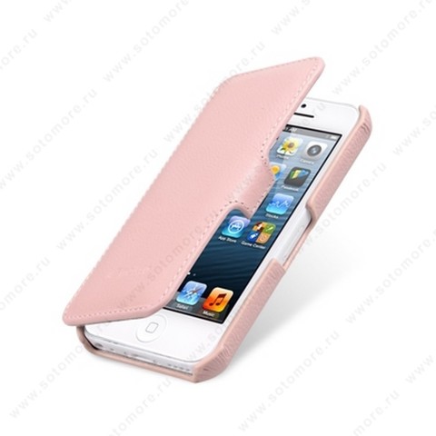 Чехол-книжка Melkco для iPhone SE/ 5s/ 5C/ 5 Leather Case Booka Type (Pink LC)
