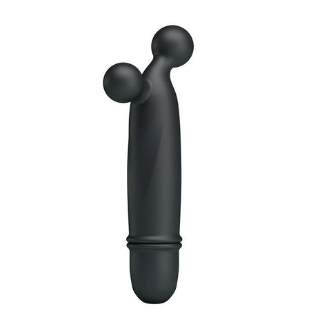 Черный вибратор Goddard со стимулирующими шариками - 11,8 см. - Baile Pretty Love BI-014535-4