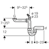 Сифон на 1 сливное отверстие Geberit 152.819.11.1