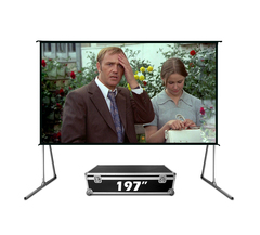 Экран Cinema S'OK серии Fast Folder SCPSFF-400x300RE 197'' 4:3 напольный, переносной, полотно White PVC, обратная проекция, черный кейс