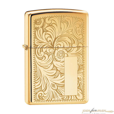 Зажигалка ZIPPO Venetian латунь/сталь золото 36x12x56 мм (352B)