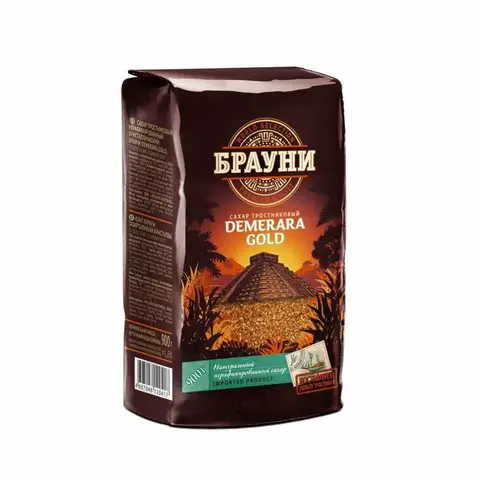 Сахар песок Брауни Light Demerara коричневый 0.9кг, шт