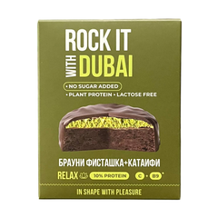 Бисквит протеиновый шоколадный Dubai фисташка-катаифи ROCK IT, 50 г